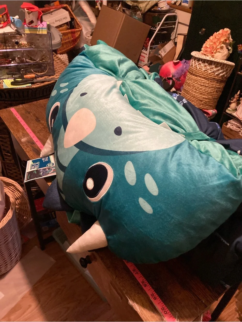 Your Zone green dinosaur kids nap mat